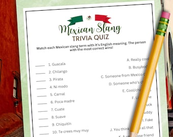 Mexican Slang Trivia Game: Fun Spanish Learning (Digital Download)