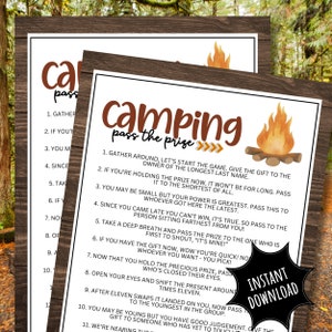 Camping RV Road Trip Pass the Prize Left Right Game Activity for Family ...