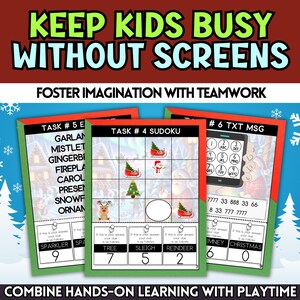 Christmas Escape Room Kit For Teens And Tweens Fun Family Game Printable Mystery Adventure DIY Holiday Activity Age 10 11 12 13 14