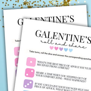 Galentines Day Roll And Teilen Würfelspiel Kennenlernen Kleine Gruppe Eisbrecher Für Girls Night Valentinstag Damen Brunch Party
