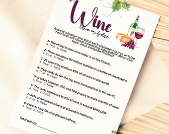 Wine Tasting True Or False Trivia Quiz For Blind Sips And Dips Cheese Charcuterie Board Girls Night Dinner Party Small Group Elegant Classy