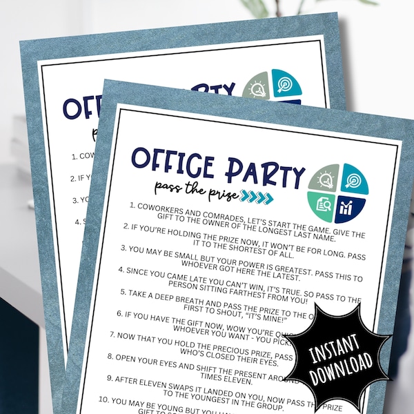 Office Party Left To Right Pass The Prize Icebreaker Mix And Mingle Game For Employee Appreciation Coworkers Boss Meetings Happy Hour Groups