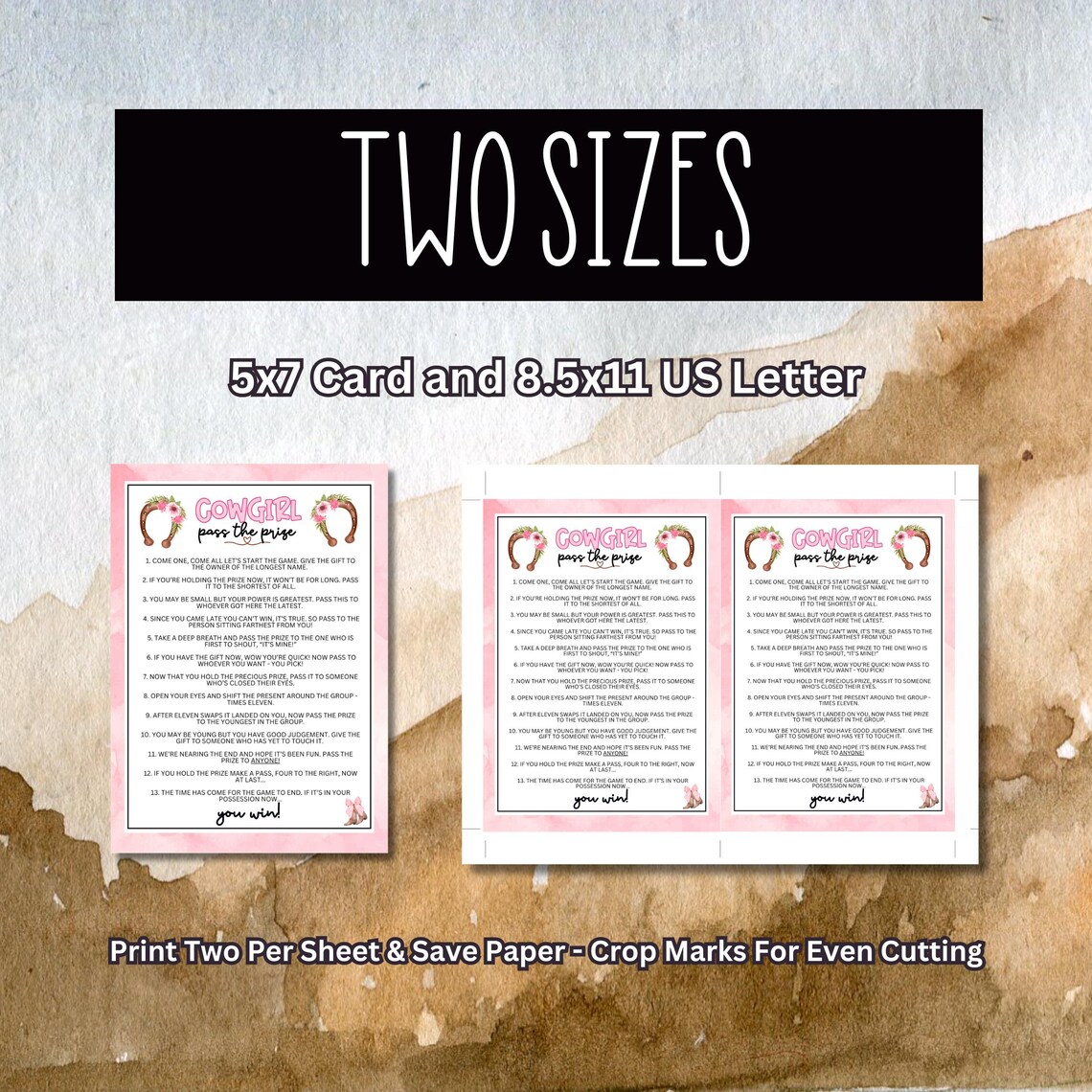 Cowgirl Pass the Prize Game: Western Birthday Party (PDF) - Etsy