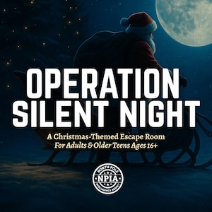 Christmas Themed Escape Room - Secret Agent True Crime Detective - DIY Xmas Eve Holiday Party Printable PDF Game Night Activity For Adults