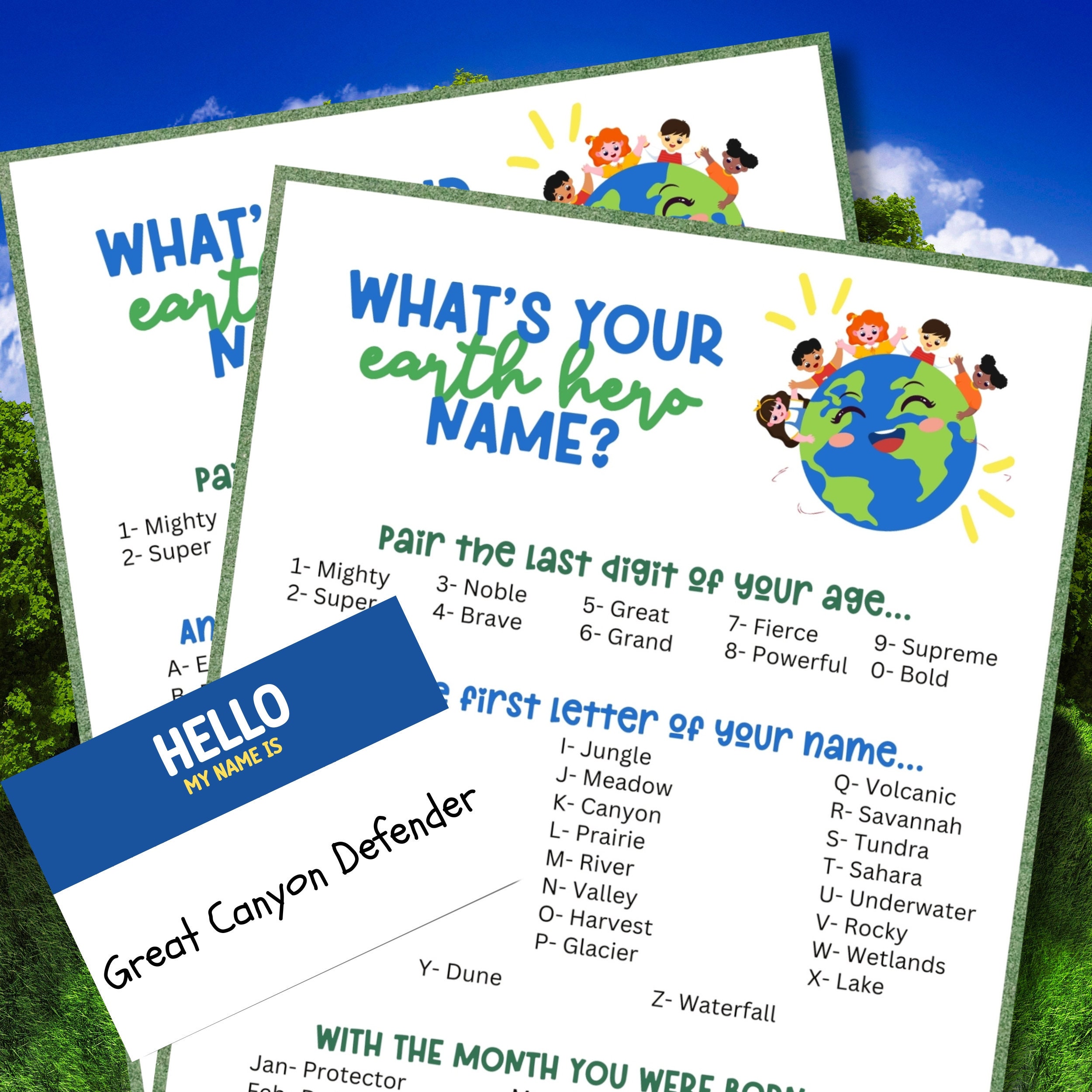 What's Your Earth Day Name Generator Environmental Science Geology