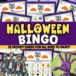Halloween BINGO Spiel Gruselige Trick-or-Treat-Party-Aktivität für Kinder Erwachsene Senioren Schule Fundraiser Community Gathering Kleine Große Gruppen