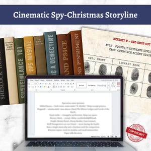 Christmas Themed Escape Room - Secret Agent True Crime Detective - DIY Xmas Eve Holiday Party Printable PDF Game Night Activity For Adults