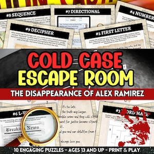 Cold Case Escape Room: Alex Ramirez Mystery (game printen)