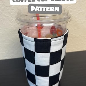 Padrão de capa reversível para xícara de café
