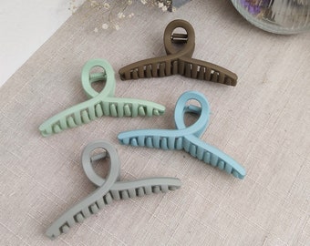 Hair clip bow 11 cm | Matte, elegant, simple | Vintage 2yk retro | Hair clamp, hair clip for women | Hair claw, hair clip, pastel