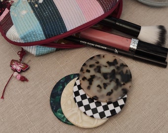 round pocket mirror, cute makeup mirror, pocket mirror, cosmetic mirror, portable small makeup mirror, mirror for cosmetic bag,