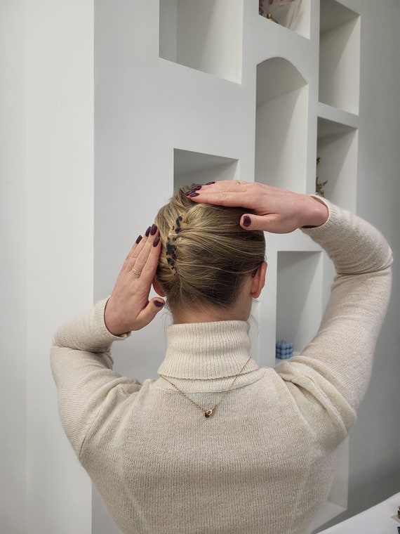 6 Stück French-Twist Haarkämme Aus Legierung – Schwarz, Für Dutt & Hochsteckfrisuren