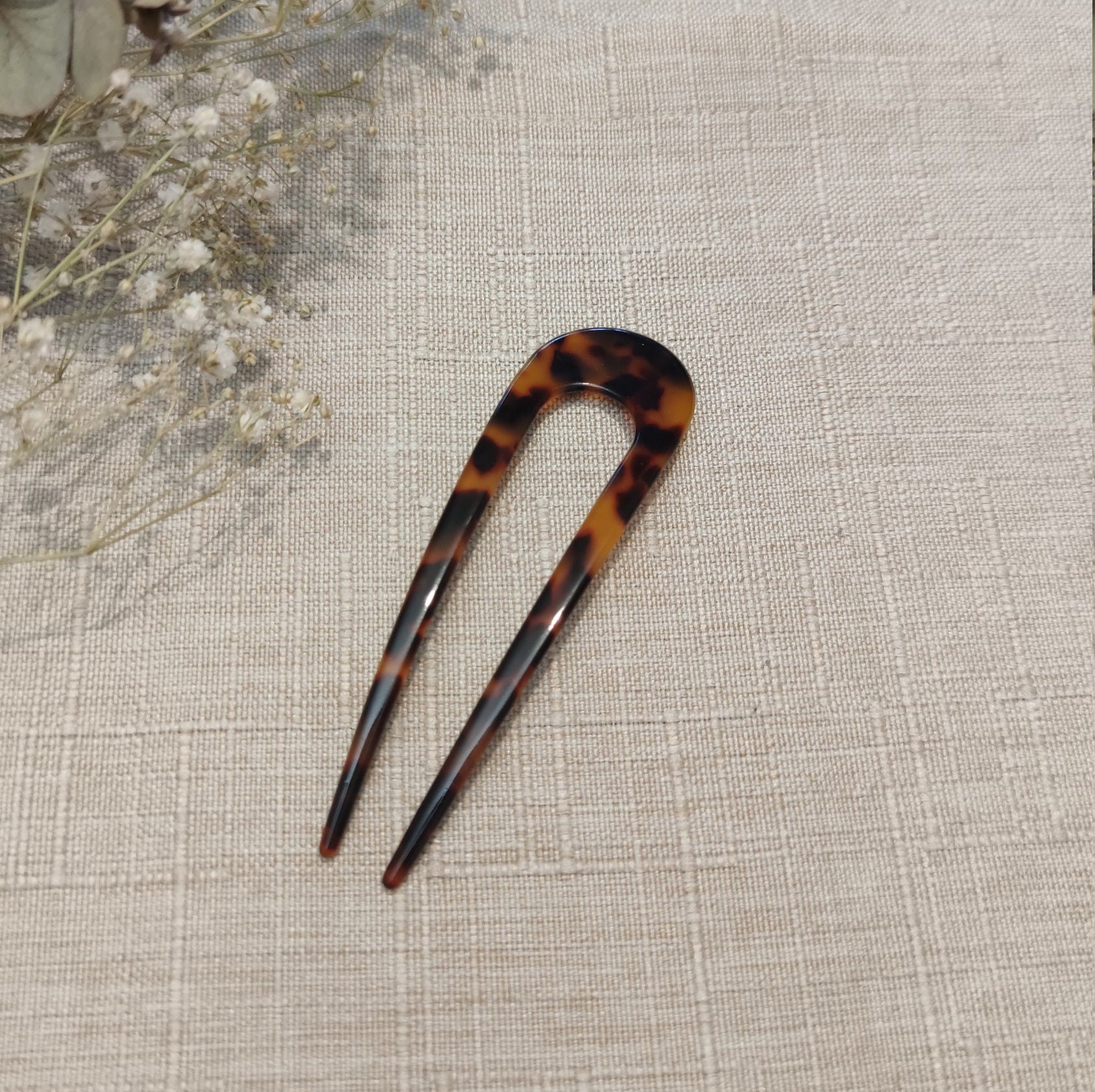 8 Stück U-förmige Haarnadeln, Acetat & Legierung – Für Frauen & Mädchen, 11 Cm