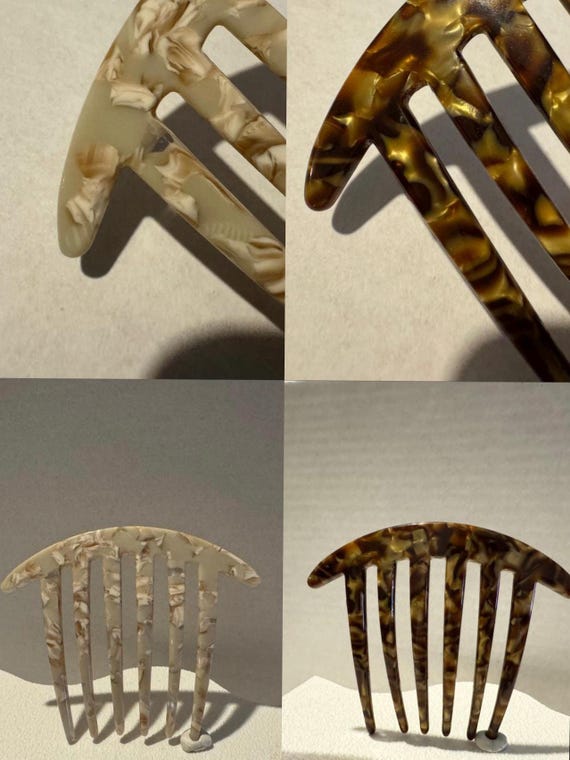 6 Stück French-Twist Haarkämme Aus Legierung – Schwarz, Für Dutt & Hochsteckfrisuren