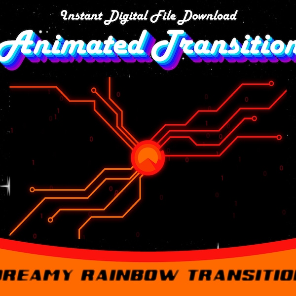 Orange Neon Circuit Twitch Transition | Stinger Transition | Twitch Stream Overlay | Cyberpunk | Techno