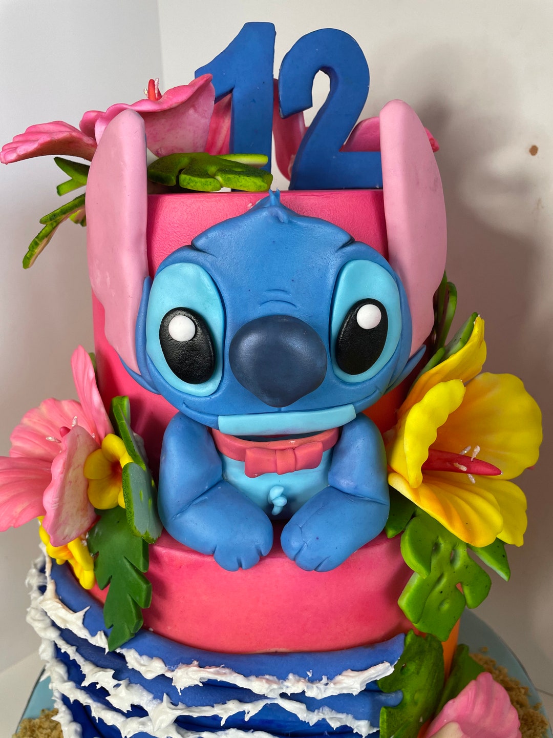 Stitch Cake Topper Decoration 25 Pcs Girl and Boy Lilo and Angel Birthday  Party Cupcake Decorates for Anime Theme