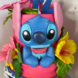 Stitch Fondant Cake Topper 3D, cupcakes edible custom personalized