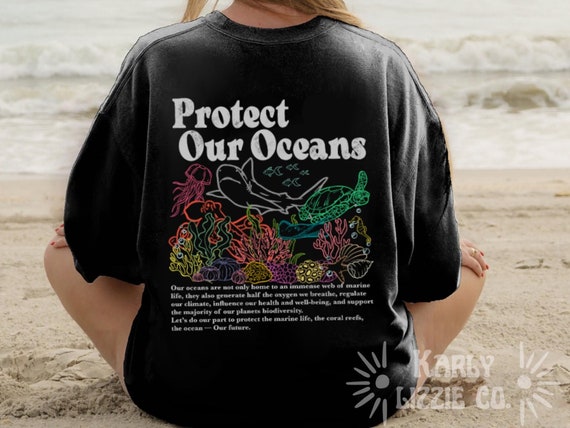 Protect Our Ocean Shirt Save the Sharks T-shirt Respect the Locals Summer  Beach Shirt Surfing Tee Ocean Lover Shirt Shark Shirt 