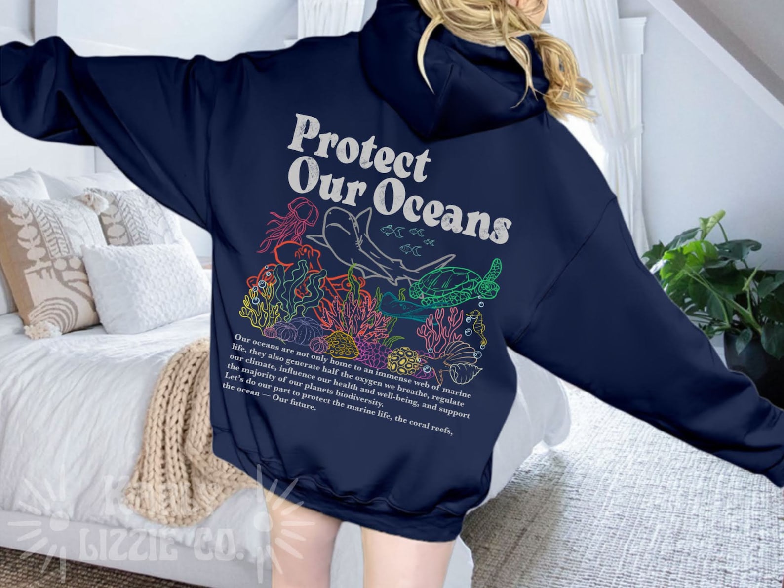 Protect Our Oceans Hoodie Shark Hoodie Save the Ocean Respect the