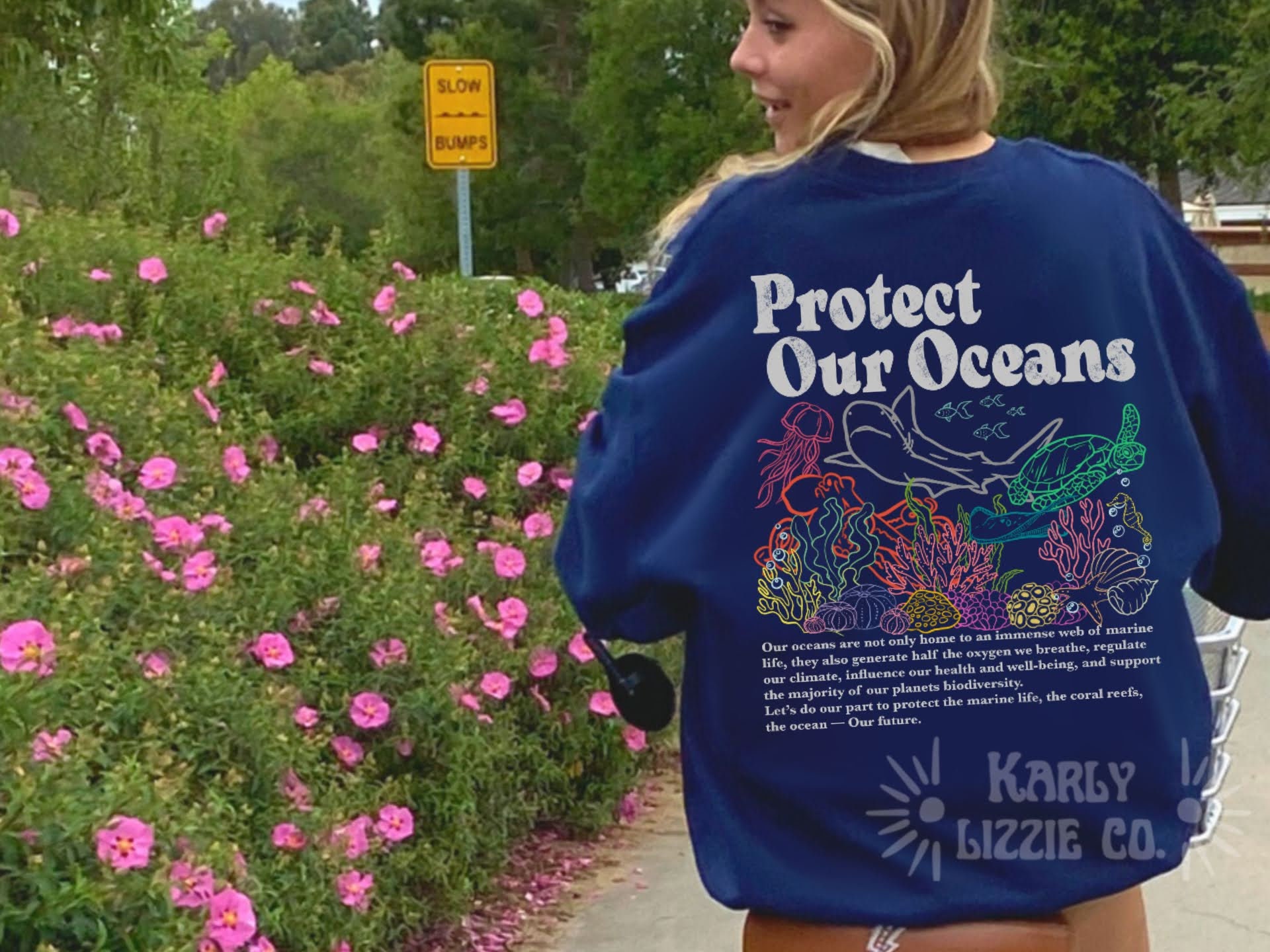 Protect Our Oceans Crewneck Shark Sweater Save the Ocean - Etsy