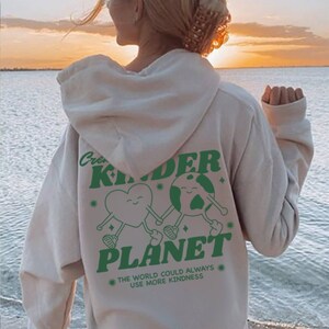Create a Kinder Planet Hoodie Love the Planet Sweater - Etsy