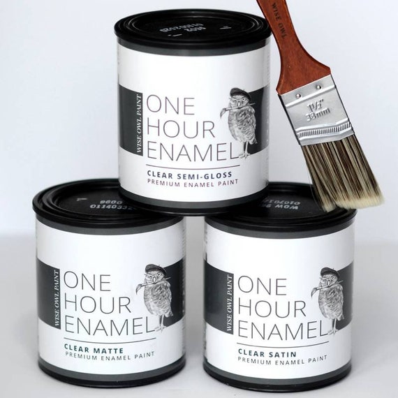 Wise Owl One Hour Enamel CLEAR for Cabinets, Doors, Trim, Floors, Tile, Furniture Ect. QUART