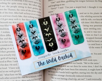Dragons Fourth Wing Iron Flame Onyx Storm Magnetic Bookmark Set of 5 Gift for Booklovers Pink Blue Red Black Green The Empyreon