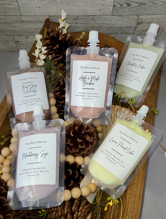 Squeeze Wax Melts High Fragrance Squeezable Wax Highly Scented Home Fragrance Air Freshener Seasonal Fall and Winter Scents Aromatics
