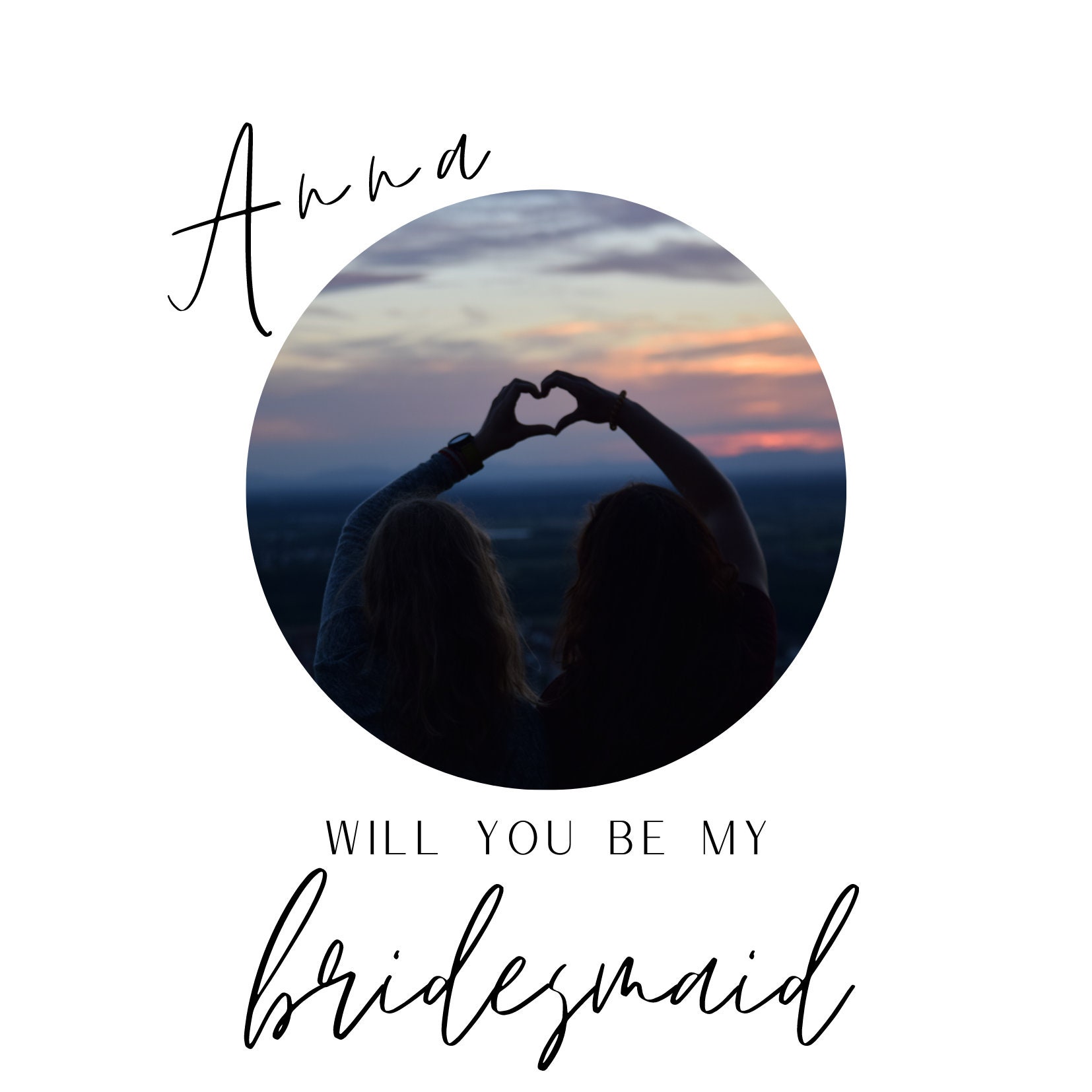 Bridesmaid Invitation Template - Etsy España