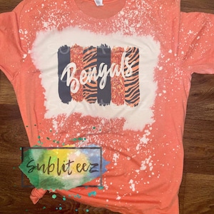 Bengals Brushstrokes Bleached Tee