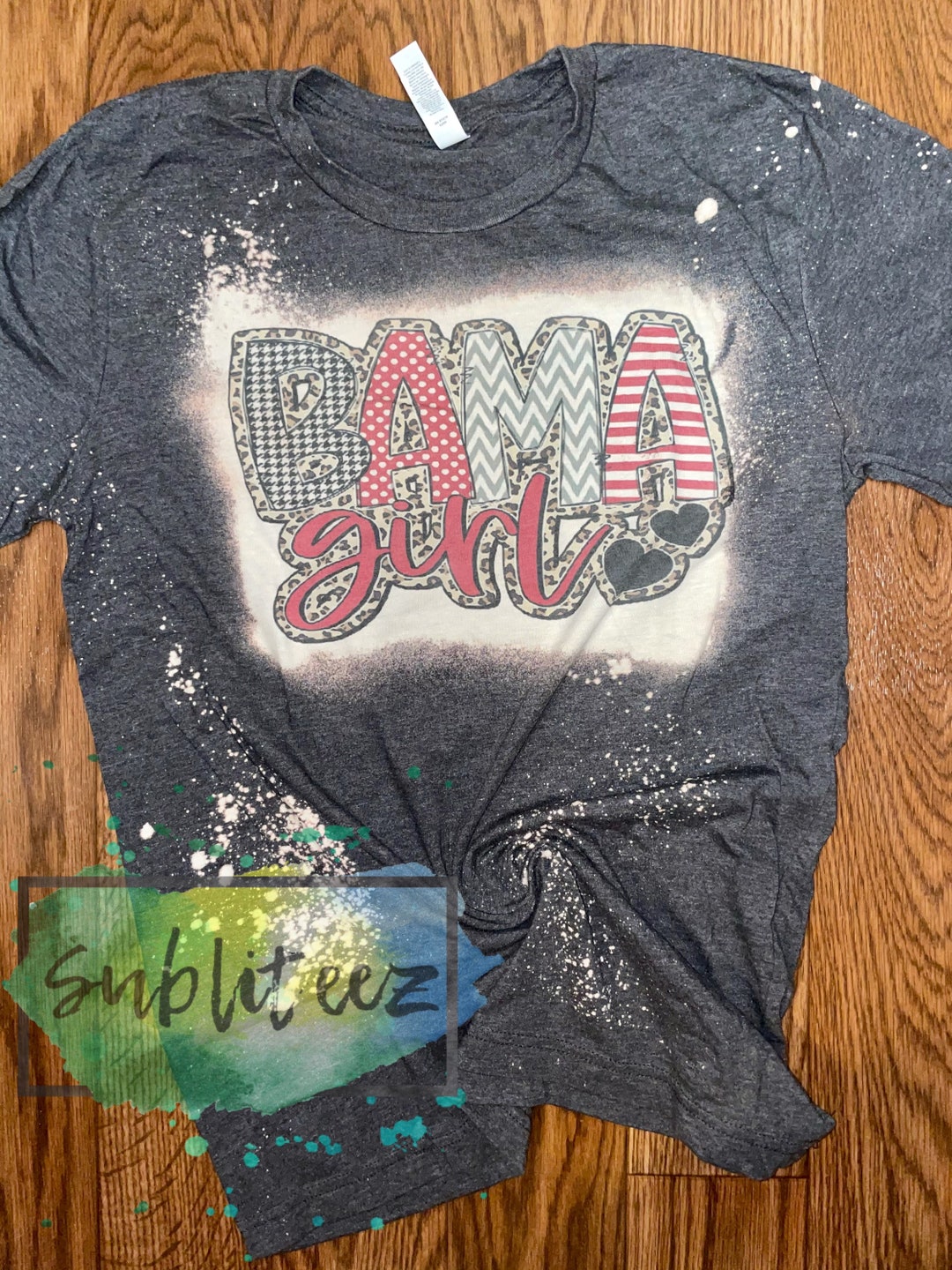 Alabama Shirt / Bleached Tshirt Etsy