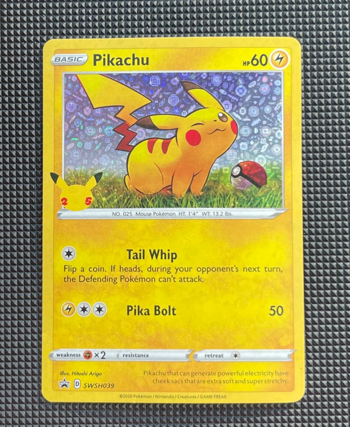 Pikachu 25th anniversary edition Pokémon Near Mint 2020 | Etsy