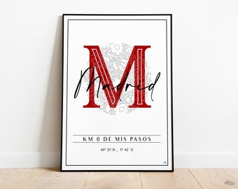 Arkusz dekoracyjny Madryt | Plakat Madryt | Madryt mężczyzna i kobieta