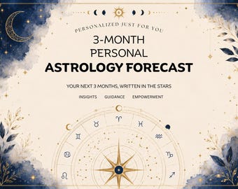 Personalized Astrology Transit Report, 3 Month Forecast, Birth Chart Reading, Future Predictions, Astrology PDF