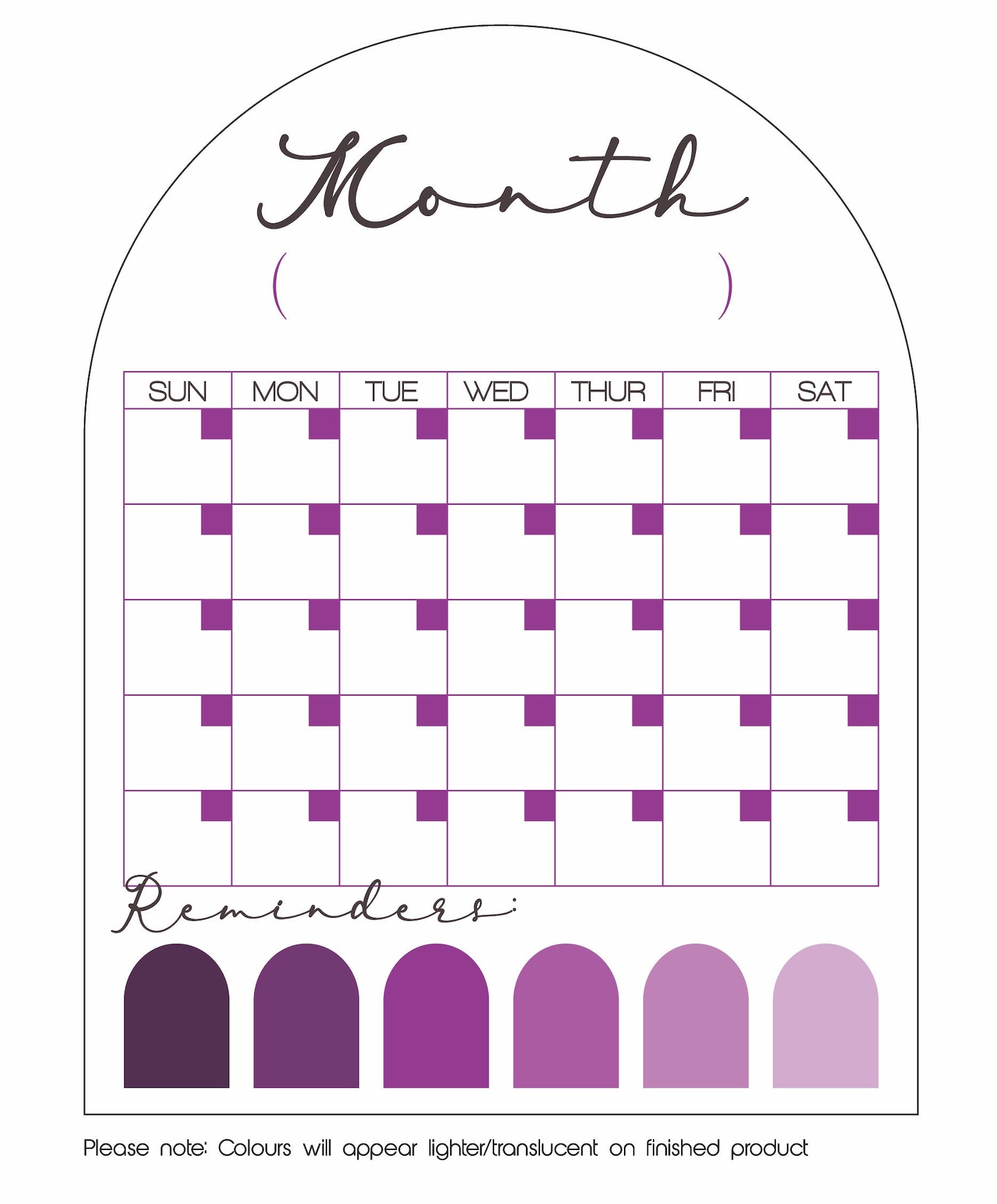 Clear Acrylic Monthly Planner Calendar Etsy Australia