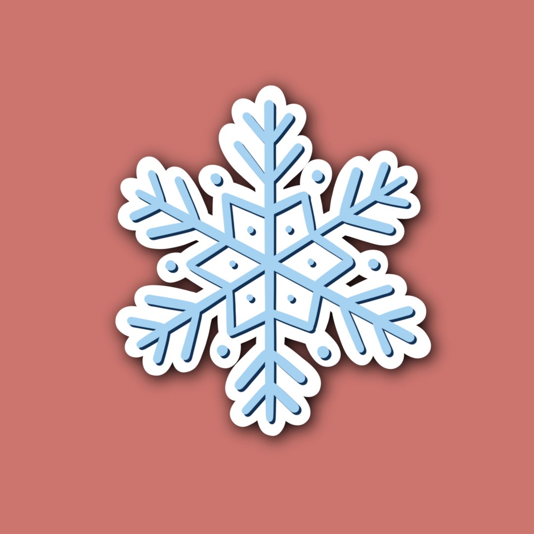 Snowflake Stock Sticker Snowflake Sticker Winter Sticker Water Bottle Sticker - Etsy