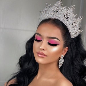 Swarowski tiaras for women, Zircon bridal crown for your magnificent weddings,silver crown,silver tiara, Crystal Crown, The Queen&#39;s crown