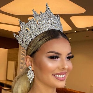 wedding tiaras for women, charming bridal crown for your magnificent weddings,silver crown,silver tiara, Crystal Crown, The Queen&#39;s crown