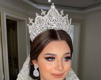 2x Diadem / Tiara Für Frauen, Silberfarben Mit Kristall-Strass – Für Hochzeit, Prinzessin-Party & Besondere Anlässe