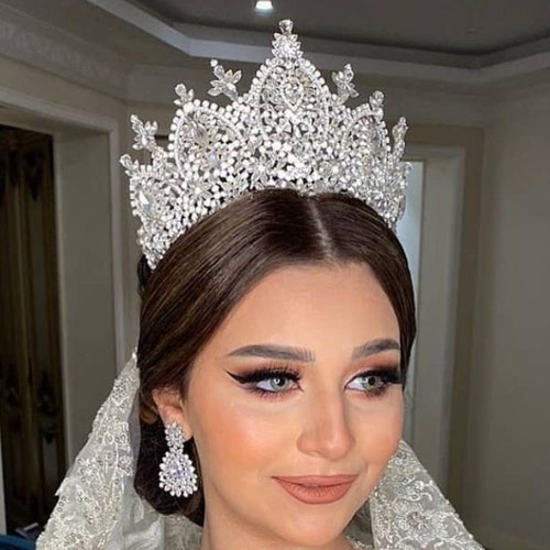 Wedding Tiaras Bridal Tiara Crown High Crystal Tiara Bridal Etsy