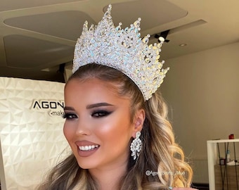 tiaras de boda para mujeres, encantadora corona nupcial para sus magníficas bodas, corona de plata, tiara de plata, corona de cristal, corona de la reina