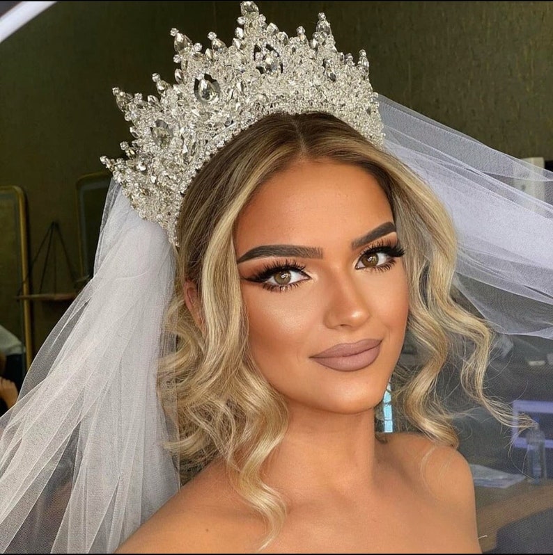Wedding Tiaras Bridal Tiara Crown High Crystal Tiara Bridal Etsy