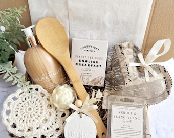 New Home Gift Hamper, Soy Wax Melts, Tea, Handmade Clay Decoration