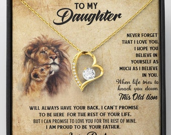 To My Daughter Necklace | Father Daughter Necklace | Father to Daughter Christmas Gift from Dad |  Bonus Daughter