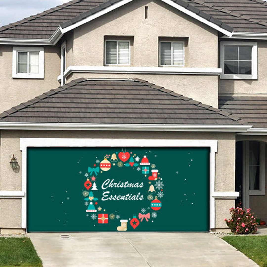 Christmasinspired Vinyl Garage Banner Seasonal Garage Door Etsy