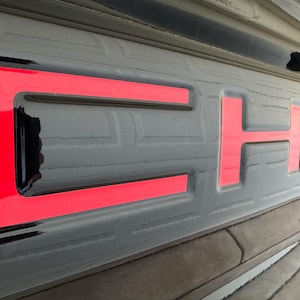 Gloss Red Vinyl Tailgate Letters for Chevrolet Silverado &#39;19-&#39;25