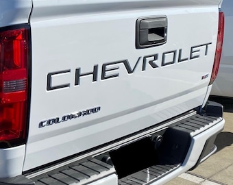 Matte Black Vinyl Tailgate Letter Insert Decals Compatible with Colorado '21-'22 Model Years