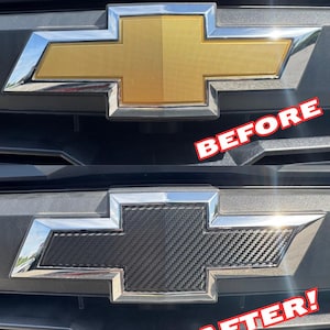 Pre-Cut Vinyl Front Grille Bowtie Overlay Decal for Chevy Colorado 2023-2026 Model Years