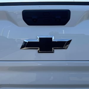 Multi-Flex Tailgate Rear Bowtie Pre-Cut Vinyl Overlay Decal for Silverado 1500 2021-2026 Model Years