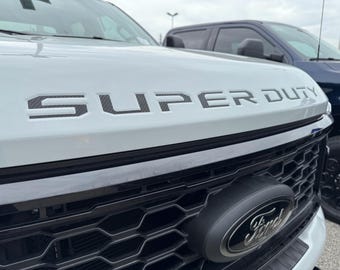 Vinyl Hood Letter Insert Decals Compatible with Super Duty 2023-2026 Model Years
